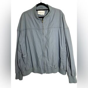 Vintage J.J. Cochran Dusty Blue Men’s Zip-Up Jacket – Size 4X